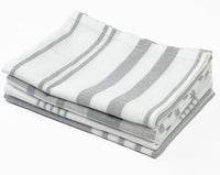 Woven Towel Set of  4, Grey-White, 18''x28''.: Grey-White / 18''x28''