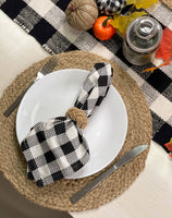 Natural Jute Hand Braided Round Placemats 15 Inch: NATURAL JUTE / 15 Inch x 15 Inch