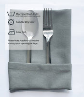 TEXTURED NAPKIN SET OF 6, GREY, 18''x18'' 100% COTTON: Grey / 18 Inch x 18 Inch