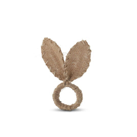 6 Inch Burlap & Jute Easter Bunny Ears Napkin Ring