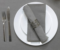 TEXTURED NAPKIN SET OF 6, GREY, 18''x18'' 100% COTTON: Grey / 18 Inch x 18 Inch