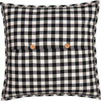 Vintage Check Black Pillow Cover 20Lx20W