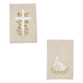 Cross or Church Painted Towels