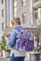 Clear Backpack For School XL | Top YKK® Zip | Purple Rhino: Purple Rhino