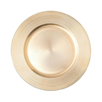 Concentric Circles Plastic Charger Plate 13" - Gold