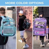 Clear Backpack For School XL | Top YKK® Zip | Gray Rhino: Gray Rhino