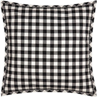 Vintage Check Black Pillow Cover 20Lx20W