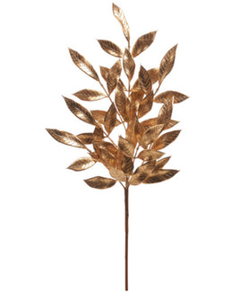 25" Gold Laurel Leaf Spray