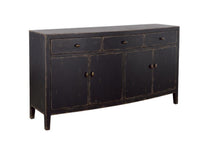 FOUR DOOR THREE DRAWER CREDENZA