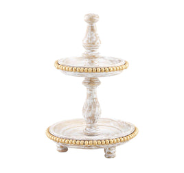 Mini Gold Bead Tiered  Server