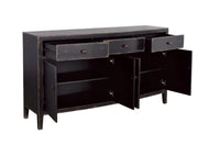 FOUR DOOR THREE DRAWER CREDENZA