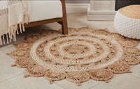 48” Rustic Jute Woven Floor Rug