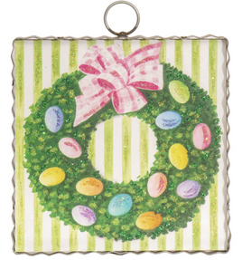 Mini Easter Boxwood Wreath Print