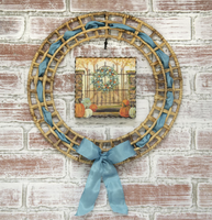 Mini Gallery Round Wicker Wreath Art/Charm Display