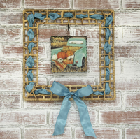 Mini Gallery Square Wicker Wreath Art/Charm Display