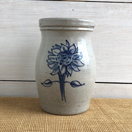 Rowe Pottery Sunflower Utensil Jar