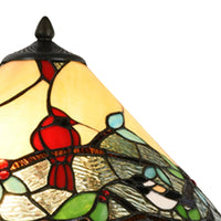 Tiffany Style 23.75"H Remi Multicolor Triple-Lit Cardinal Table Lamp