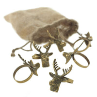 DEER NAPKIN RINGS - SET OF 6