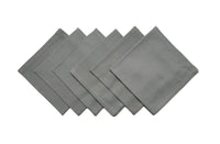 TEXTURED NAPKIN SET OF 6, GREY, 18''x18'' 100% COTTON: Grey / 18 Inch x 18 Inch