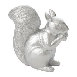 SILVER SQUIRREL FIGURINE