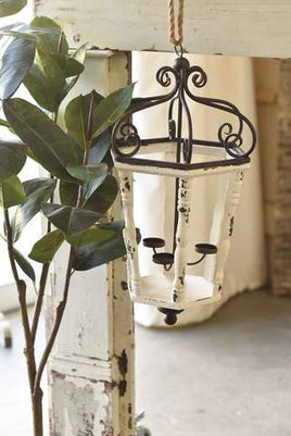 Hanging Lantern White and Black