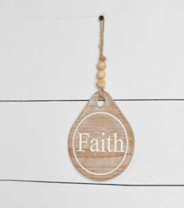 6" FAITH TEARDROP SIGN