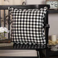 Vintage Check Black Pillow Cover 20Lx20W