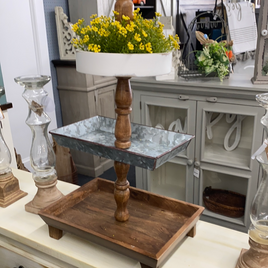 Circa Metal and Wood 3 Tier Tray